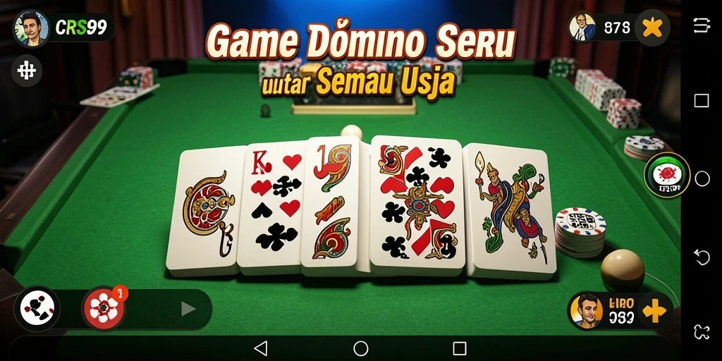 Tampilan gameplay seru di CRS99 dengan domino yang menarik.