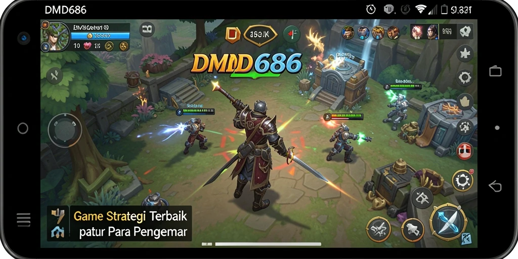 Tampilan menarik dari gameplay strategi dalam DMD686.