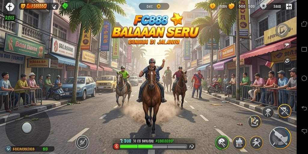 Gameplay FC888 yang seru di arena balap.