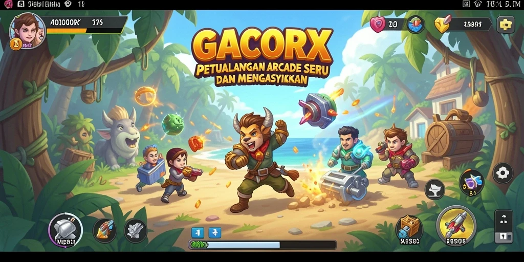 Tampilan gameplay seru dan menantang dalam GACORX.