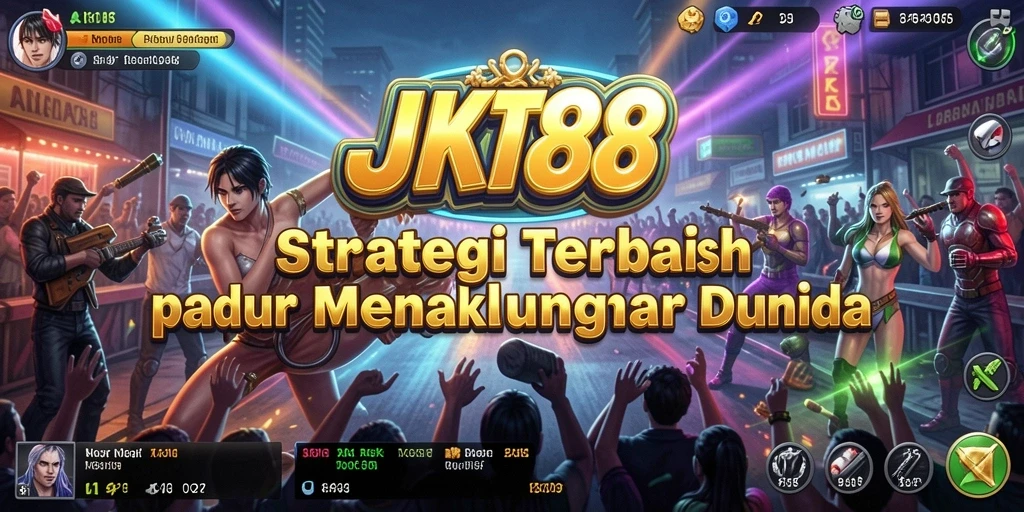 Tangkapan layar gameplay menunjukkan pertempuran strategis dalam JKT88.