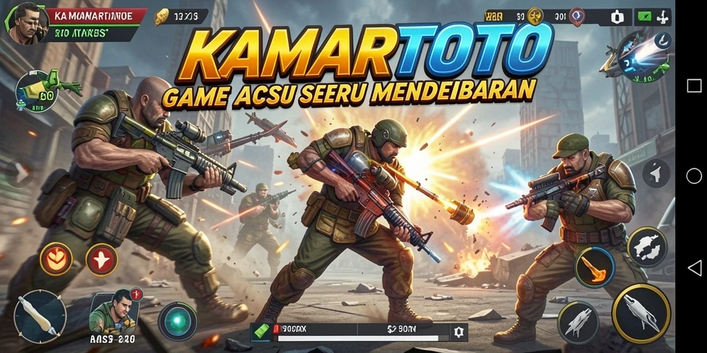 Screenshot gameplay menunjukkan aksi mendebarkan dalam KAMARTOTO.
