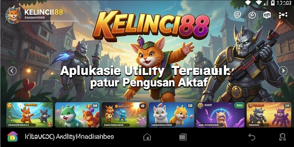 Tampilan antarmuka aplikasi KELINCI88 yang intuitif untuk kebutuhan Utility.