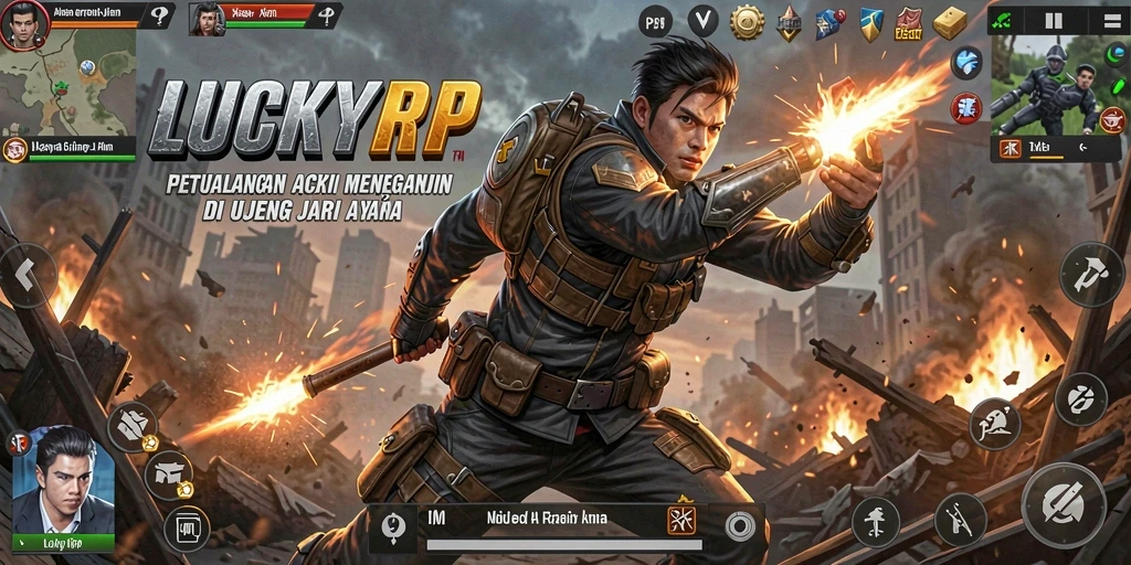 Tampilan gameplay LUCKYRP yang seru dan dinamis.