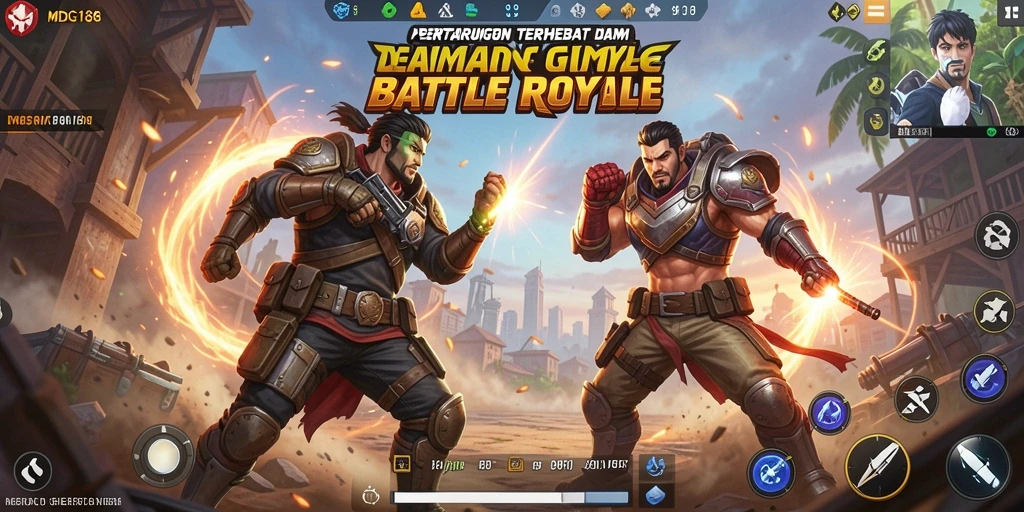 Tangkapan layar MDG188 memperlihatkan intensitas pertempuran dalam game Battle Royale.