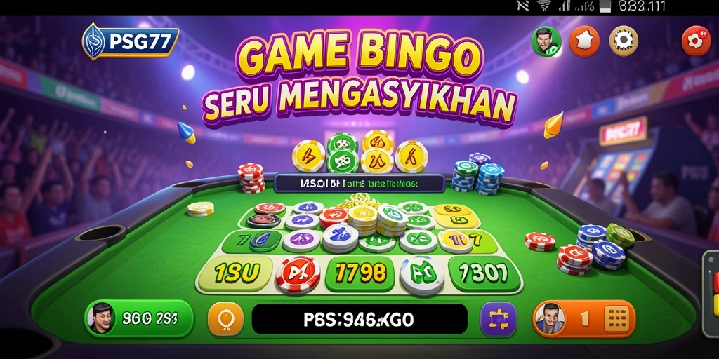 Tampilan gameplay seru dalam permainan Bingo PSG77.