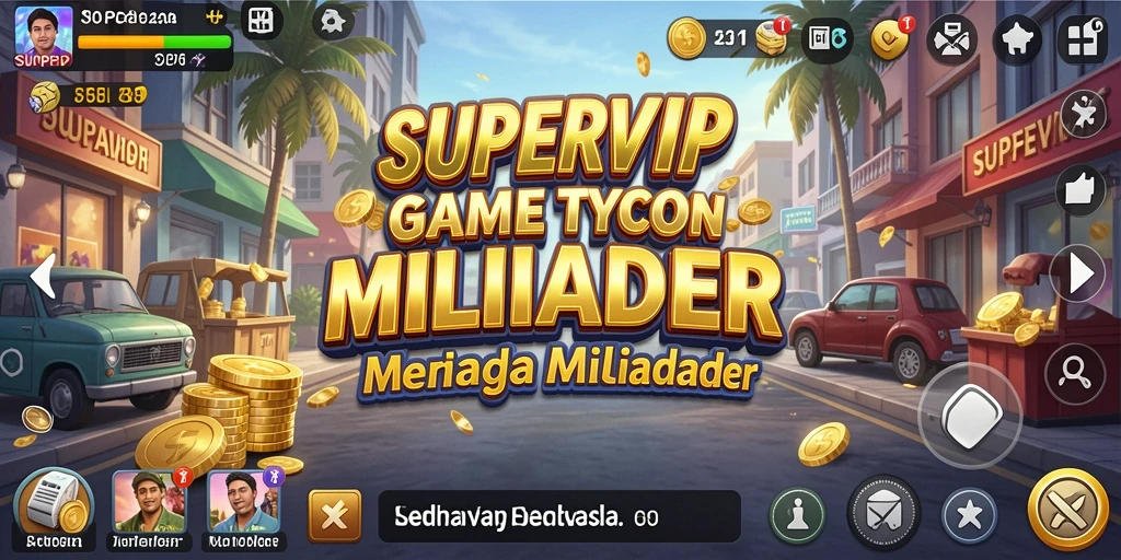 Tampilan gameplay SUPERVIP yang seru dan menantang.