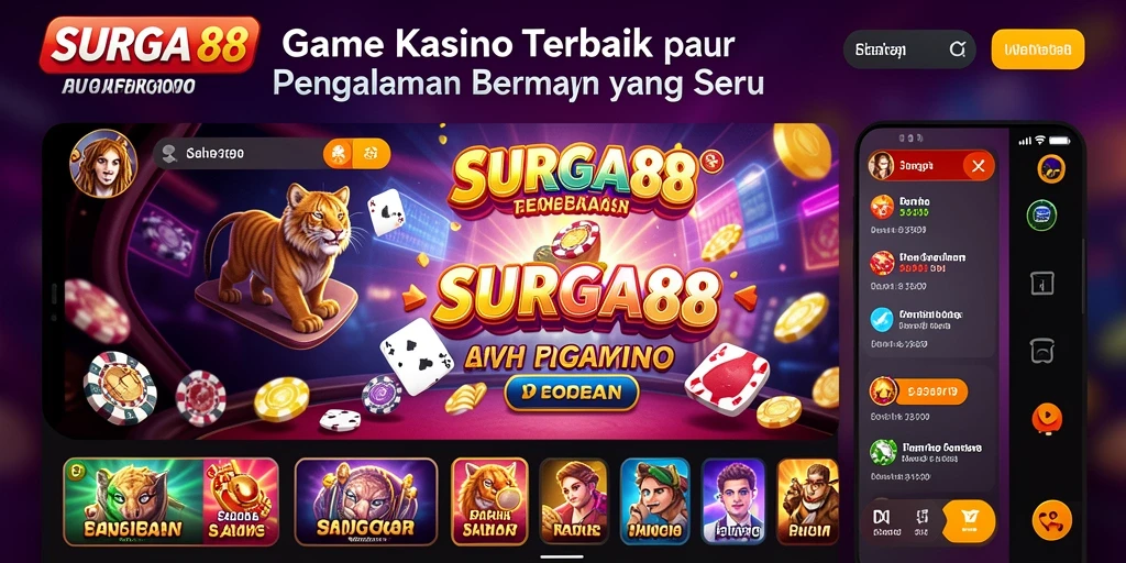 Tampilan menarik dari gameplay Kasino di SURGA88.