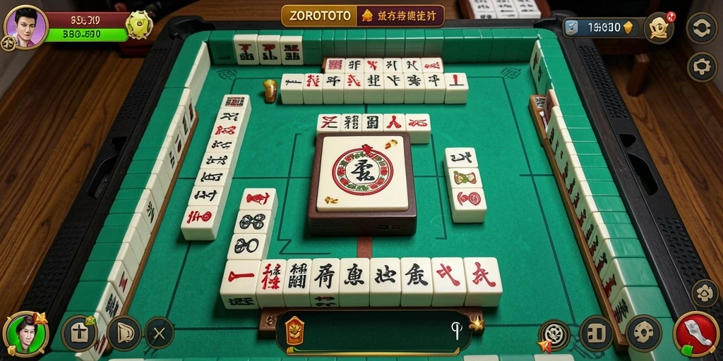 Tampilan gameplay menarik dari ZOROTOTO dengan grafis Mahjong.