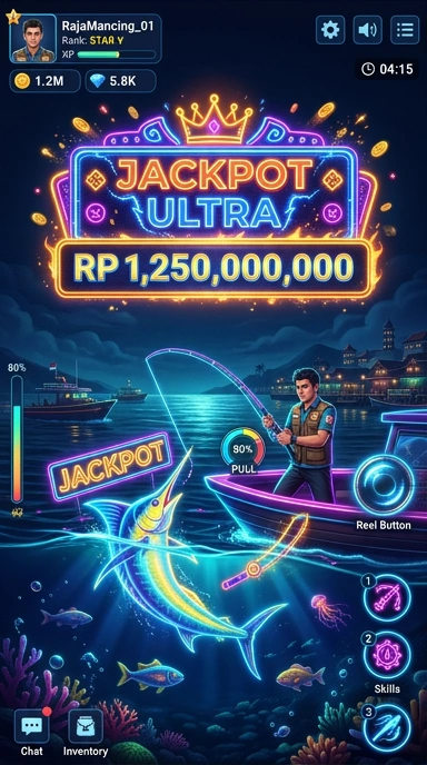 Tampilan utama aplikasi rajacair dengan berbagai pilihan kategori.